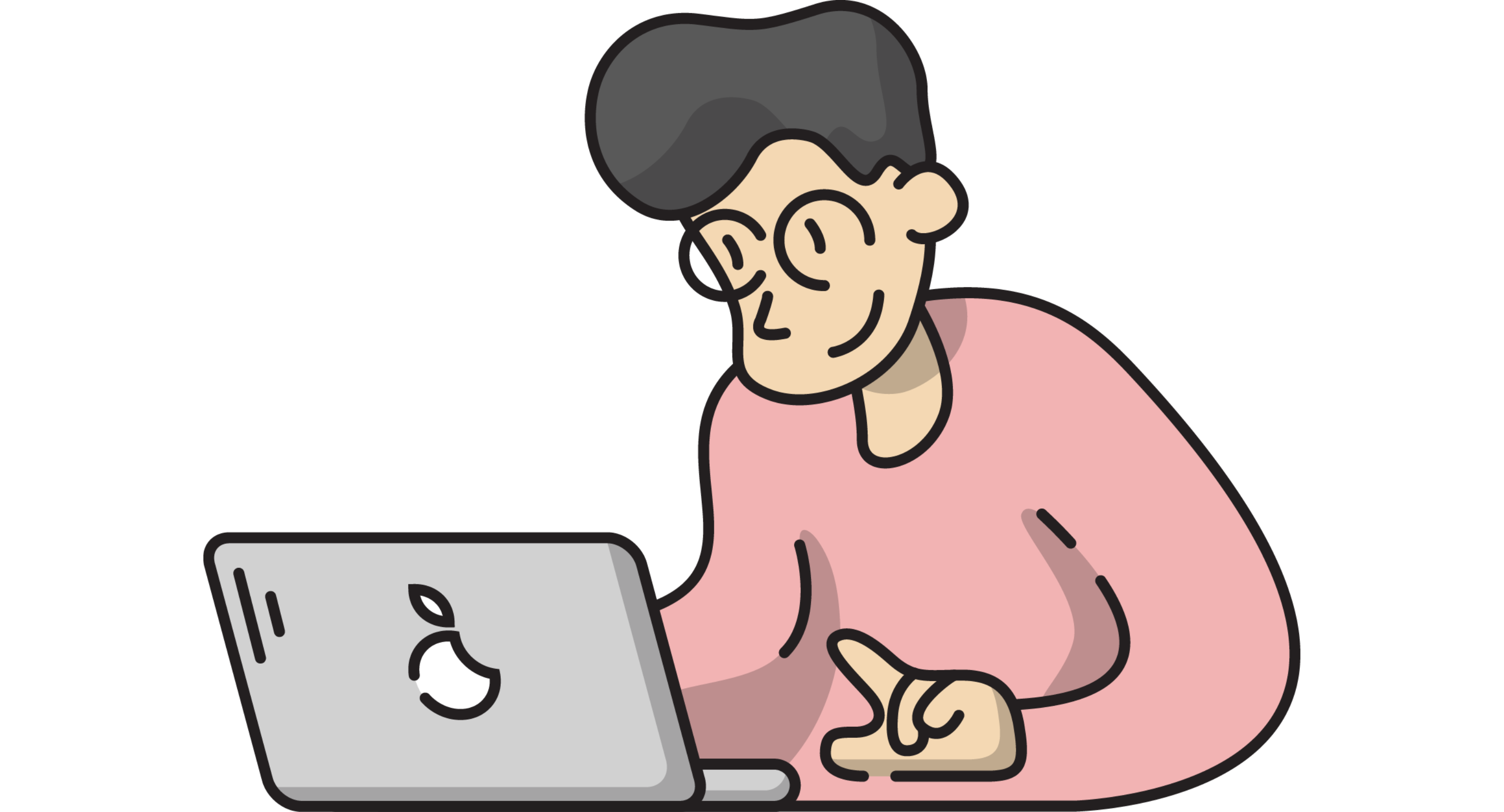 A guy looking at a computer screen